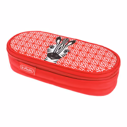 Herlitz 50038428, Soft pencil case, Polyester, Red, Monochromatic, Zipper, Child
