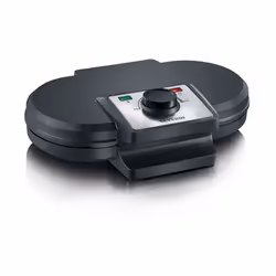 Severin WA 2106, 2 waffle(s), Circle, Figure, Black, 1200 W