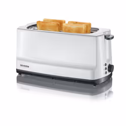 Severin AT 2234, 4 slice(s), Grey, White, Stainless steel, Buttons, Rotary, 1400 W, 185 mm