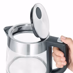 Severin WK 3468 electric kettle 1 L 2200 W Black, Stainless steel, Transparent - Additional view 4