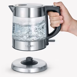 Severin WK 3468 electric kettle 1 L 2200 W Black, Stainless steel, Transparent - Additional view 6