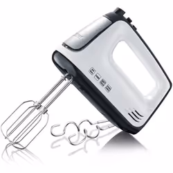Severin HM 3830, Hand mixer, White, Knead, Mixing, Buttons, Lever, Plastic, Stainless steel