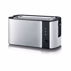 Severin AT 2590, 2 slice(s), Black, Silver, Stainless steel, Buttons, 1400 W, 165 mm