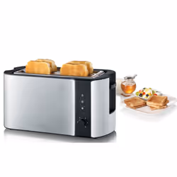 Severin AT 2590 toaster 2 slice(s) 1400 W Black, Silver - Additional view 4
