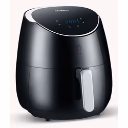 Severin FR 2445 fryer Single 5 L Stand-alone 2000 W Hot air fryer Black, Metallic, Silver