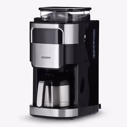 Severin KA 4814, Drip coffee maker, Coffee beans, Ground coffee, Built-in grinder, 1000 W, Black, Stainless steel