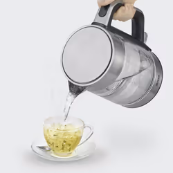 Severin WK 3420 electric kettle 1.7 L 2200 W Black, Stainless steel, Transparent - Additional view 4