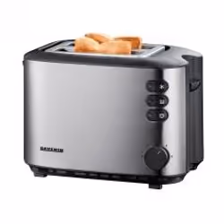 Severin AT 2514, 2 slice(s), Silver, Stainless steel, Level, Rotary, 850 W, 155 mm