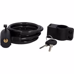 FISCHER E-Bikes 85849, Cable lock, Black, Key, 1800 mm, 300 g, 2 pc(s)