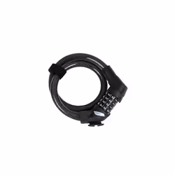 85873 Cable Lock with Number Roller, Length: 60 cm, Black