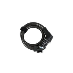 85873 Cable Lock with Number Roller, Length: 60 cm, Black
