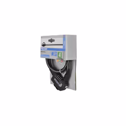 85873 Cable Lock with Number Roller, Length: 60 cm, Black