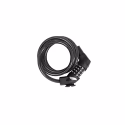 Spiral Lock Combination Bike Lock Length 120Â cm Diameter 10Â mm Black