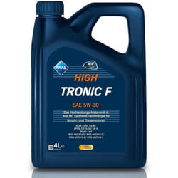 Aral Hightronic F 5W-30 4l Engine oil 15F458 FORD: Ranger Mk3, FIESTA 6, Transit Custom V362 Van, TOYOTA: Yaris III Hatchback, Yaris II Hatchback