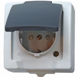 Kopp 107856005, CEE 7/3, CEE 7/4, Grey, 250 V, 16 A