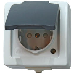Kopp 107856005 socket-outlet CEE 7/3 Grey