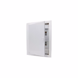 Flush-mounted cavity wall Fuse Box with Metal Door 2Â Rows for 24Â Pins, Set of 1, White, 340512001