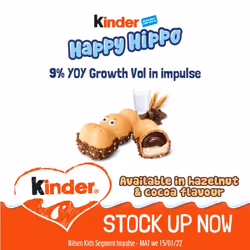 Kinder Happy Hippo Chocolate Biscuit 20.7g ( pack of 28 )