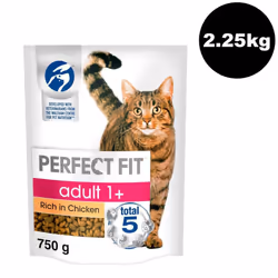 Perfect Fit Cat Complete Dry Adult 1+ Chicken 3x750g