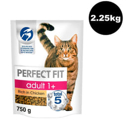 Perfect Fit Cat Complete Dry Adult 1+ Chicken 3x750g