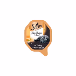 Sheba Fine Recipes with Turkey in Sauce â Wet cat food trays for adult cats â 22 x 85 g