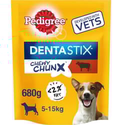 Pedigree Dentastix Chewy Mini Small Medium Dog Treats Beef 10 x 68g