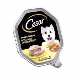 14 x 150g Cesar Classics Wet Dog Food Trays with Chicken & Turkey in Loaf