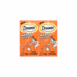 Meaty Sticks 84 Pieces, Cat Treats Tasty Snacks with Delicious Chicken, Pack of 14 x(30g)