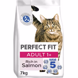 7kg Perfect Fit Advanced Nutrition Adult Dry Cat Food Salmon Biscuits