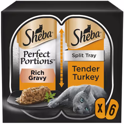 Perfect Portions Cat Food Tray with Turkey Chunks in Gravy (pack of 8)
