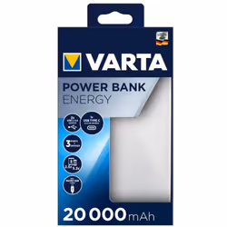 Varta Energy 20000 Lithium Polymer (LiPo) 20000 mAh Black, White