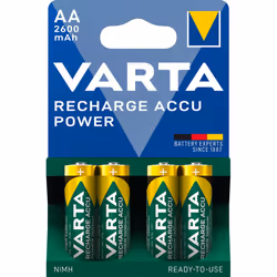 VARTA Rechargeable Ready2Use Pre-Charged AA Mignon Ni-Mh Battery (4-Pa