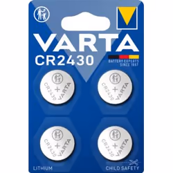 Varta CR2430, Single-use battery, CR2430, Alkaline, 3 V, 4 pc(s), Blue, Steel