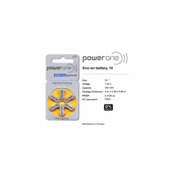 PowerOne Hearing Aid Batteries Size 10 - 10 Packs of 6 Cells