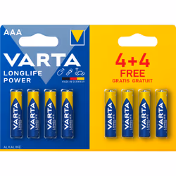 Varta 04903, Single-use battery, AAA, Alkaline, 1.5 V, 8 pc(s), Blue, Gold