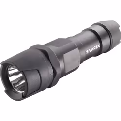 Varta INDESTRUCTIBLE F10, Hand flashlight, Black, Aluminium, Rubber, 9 m, IPX4, LED