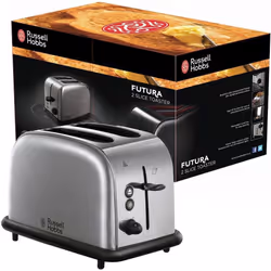 Russell Hobbs Futura 2 Slice Bread Toaster Home Kitchen - Stainless Steel Silver