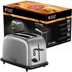 Russell Hobbs Futura 2 Slice Bread Toaster Home Kitchen - Stainless Steel Silver