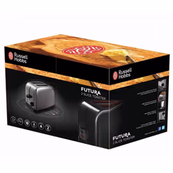 Russell Hobbs Futura 2 Slice Bread Toaster Home Kitchen - Stainless Steel Silver
