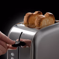 Russell Hobbs Futura 2 Slice Bread Toaster Home Kitchen - Stainless Steel Silver