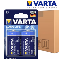 Varta 04120110412, Single-use battery, D, Alkaline, 1.5 V, 2 pc(s), Blue, Yellow