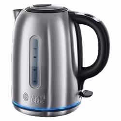 Russell Hobbs Buckingham, 1.7 L, 3000 W, Black, Stainless steel, Stainless steel, Water level indicator, Cordless