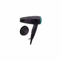 Remington Travel Hairdryer with folding handle - Comes with concentrator & diffuser, Lightweight & compact design, Dual volta ...