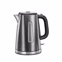 Russell Hobbs Luna Moonlight, 1.7 L, 2400 W, Grey, Stainless steel, Water level indicator, Overheat protection
