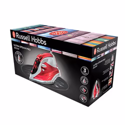 Russell Hobbs Ultra Steam Pro Dry & Steam iron Ceramic soleplate 2600 W Red, White - Additional view 5