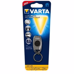 Varta L.E.D. METAL KEY CHAIN LIGHT, Keychain flashlight, Chrome, LED, 15 lm, 11 m, CR2016