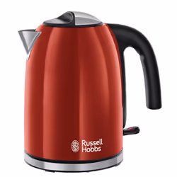 Russell Hobbs 20412, 1.7 L, 3000 W, Red, Stainless steel, Water level indicator, Overheat protection
