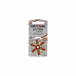 Extra Advanced Hearing Aid Batteries Size 312 Brown Tab PR41 Pack of 60 Free Frustration Packaging
