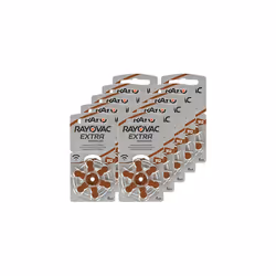 Extra Advanced Hearing Aid Batteries Size 312 Brown Tab PR41 Pack of 60 Free Frustration Packaging