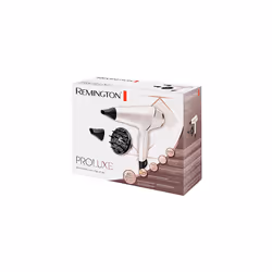 Remington Proluxe Ionic Hairdryer with OPTIheat Technology for long-lasting styling results & Anti-Frizz Ion Technology, 2 Concentrators